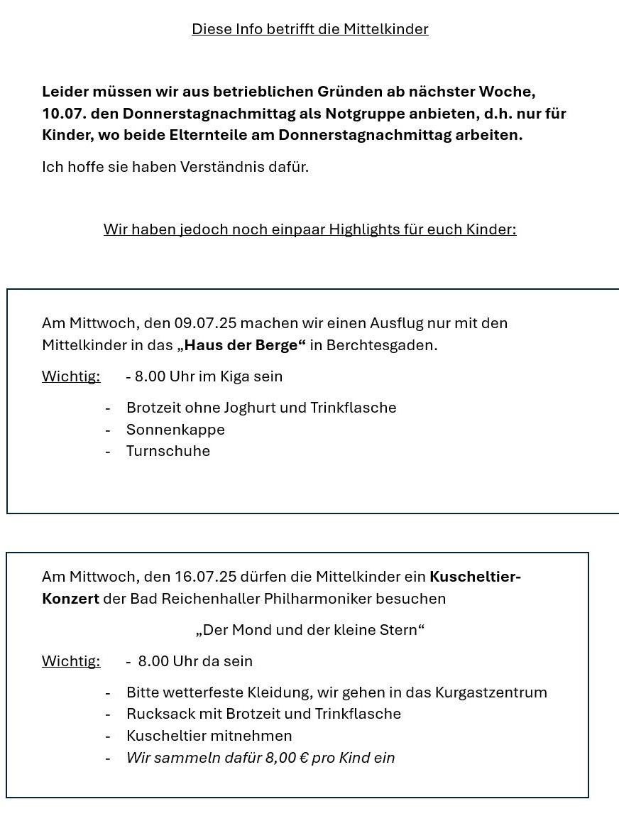 Mittelkinder Info