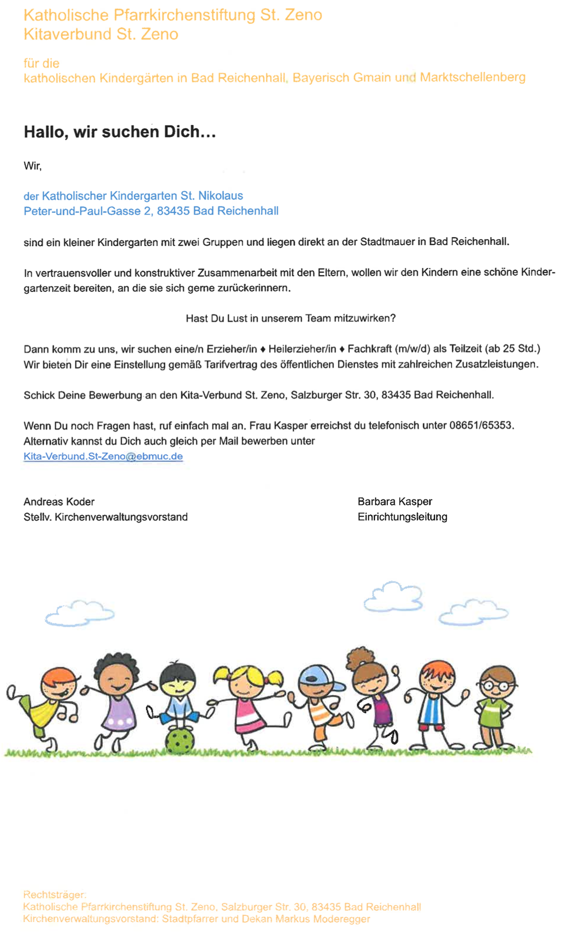 Stellenanzeige